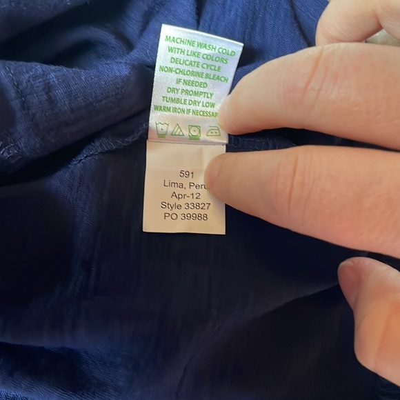 LILY PULITZER Navy Cotton Tunic - Picture 7 of 8